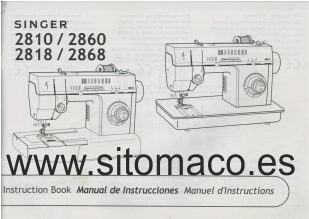 MANUAL DE INTRUCCIONES SINGER 2810 / 2818 / 2860 / 2868